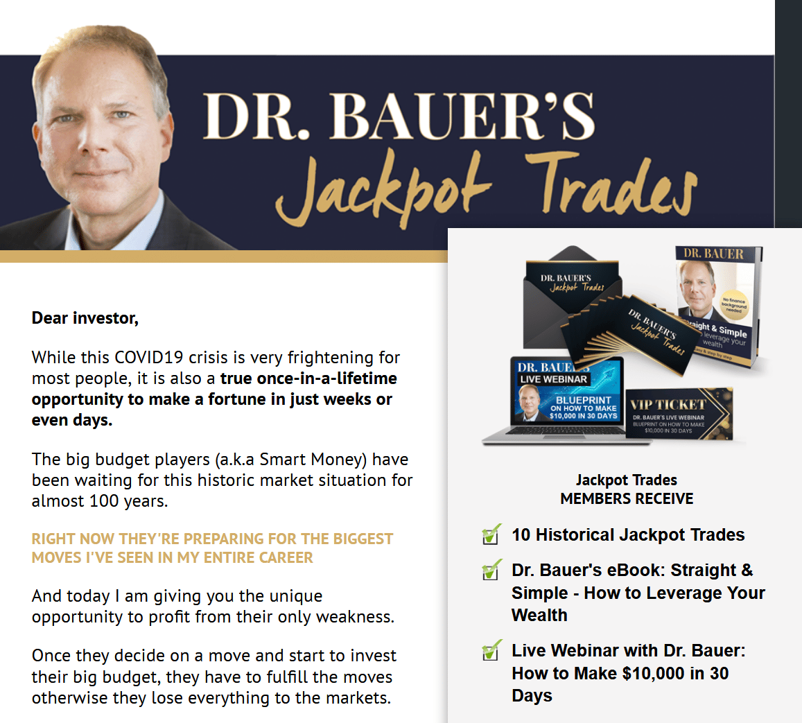 Dr. Bauer's Jackpot Trades Review