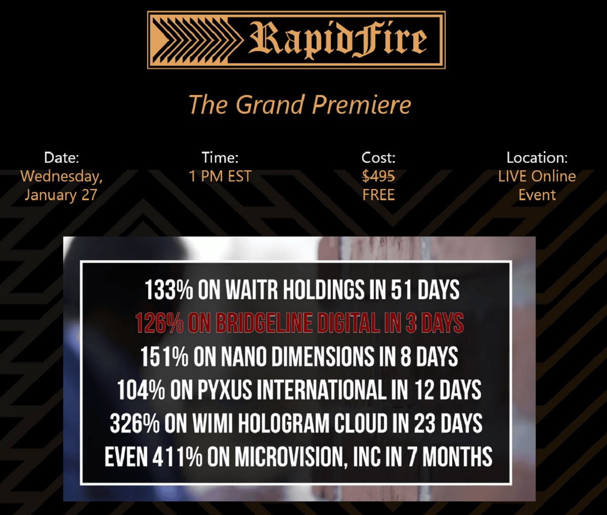 The RapidFire Master Class