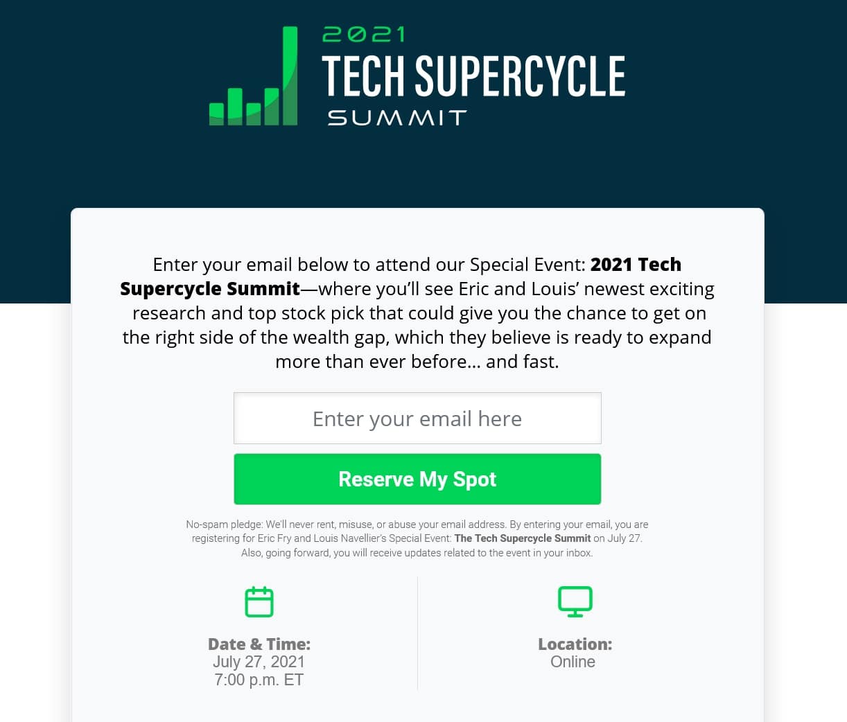 2021 Tech Supercycle Summit with Eric Fry and Louis Navellier
