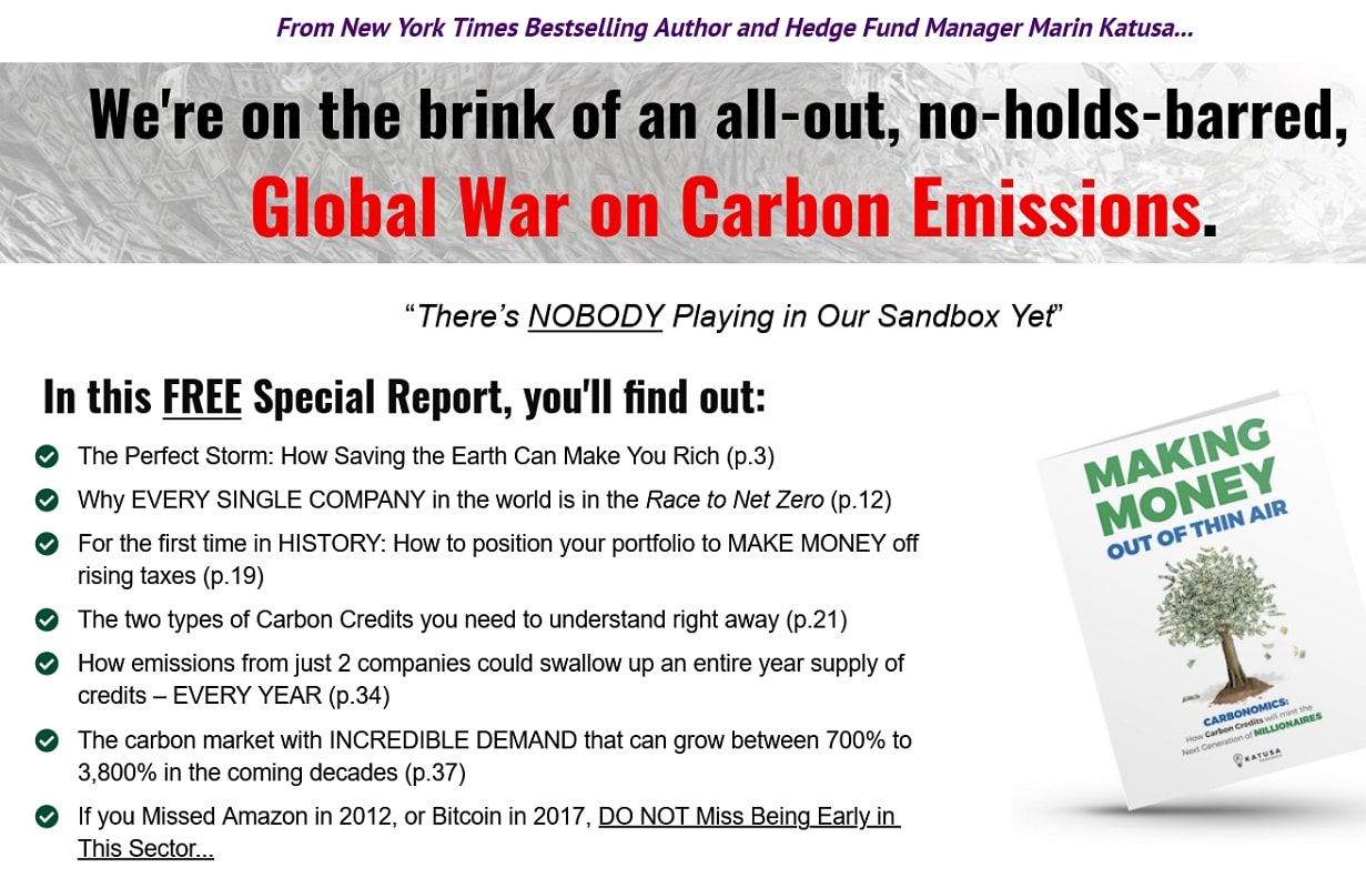Is Marin Katusa Global War on Carbon Emissions Legit