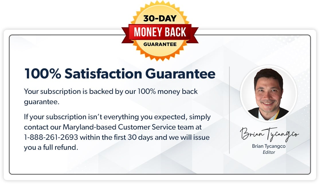 Stansberry's Visionary Investor Refund Policy