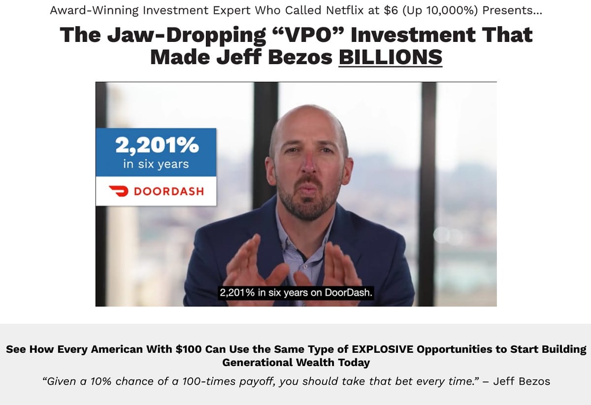 Andy Snyder 100X VPO Investment