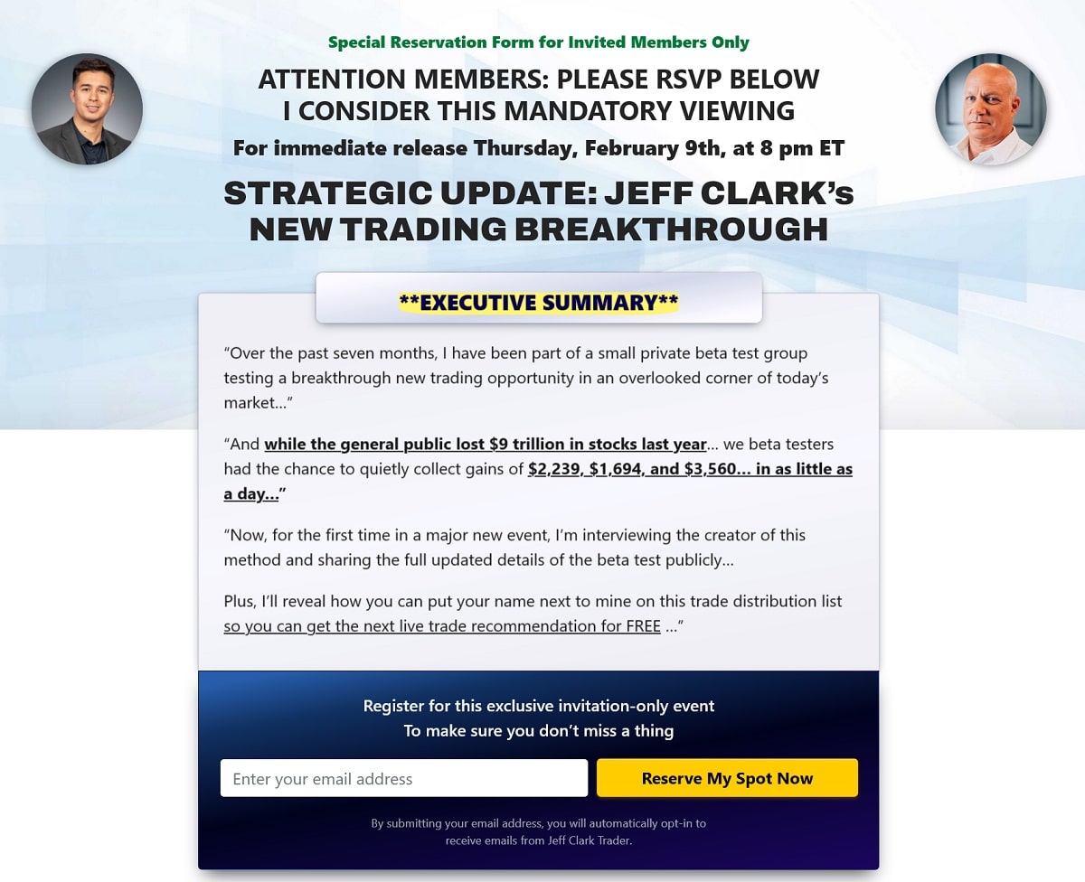 Jeff Clark Currency Trader New Trading Breakthrough